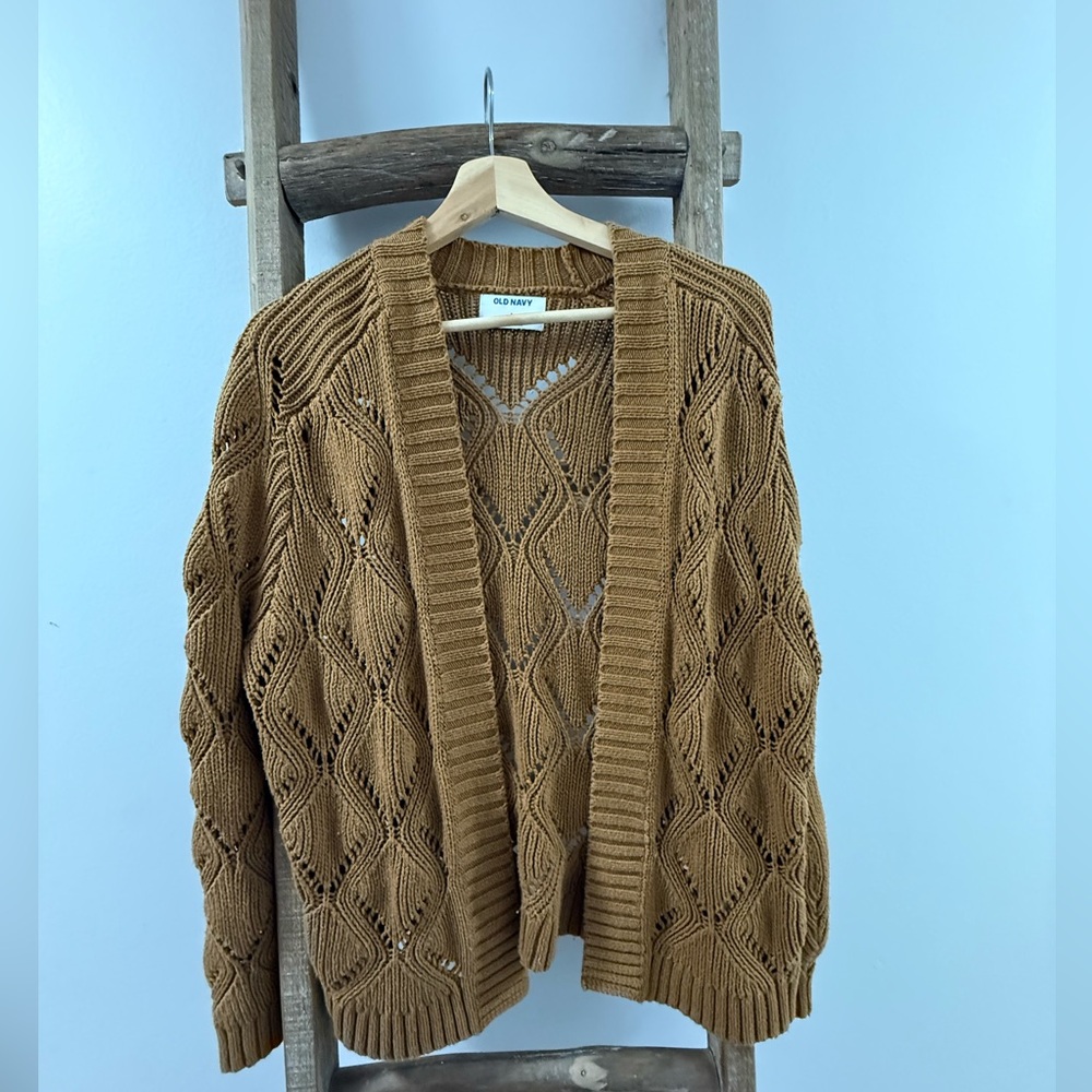 Old Navy Cable Knit Cardigan - Tan